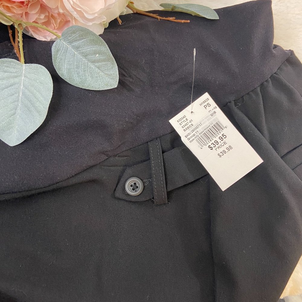 Motherhood Maternity Petite Stretching Suiting Straight Leg Pant Black P… - Picture 8 of 13